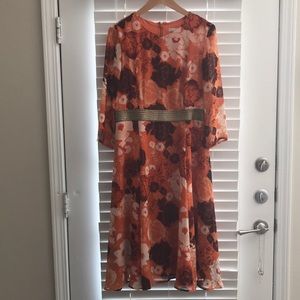 Eva Mendes floral print dress